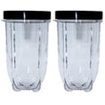 thumbnail image 2 of Blendin 2 Pack 16 Ounce Tall Cup with Black Jar Lid, Fits Original Magic Bullet Blender Juicer 250W MB1001, 2 of 4