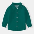 thumbnail image 4 of vdgthytj Toddler Baby Boys Girls Button down Shirts Kids Collared Long Sleeve Uniform Dress Shirt Tops Spring Fall Clothes, 4 of 6