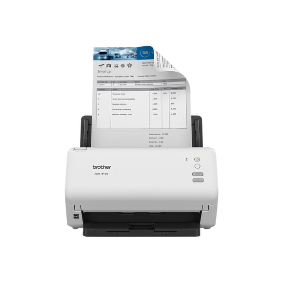 Brother ADS-3100 - Document scanner - Dual CIS - Duplex - Legal - 600 dpi x 600 dpi - up to 40 ppm (mono) / up to 40 ppm (color) - ADF (60 pages) - up to 6000 scans per day - USB 3.0