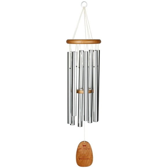 Woodstock Wind Chimes for Outside Outdoor Decor Patio and Garden Decor (34"") Woodstock Wedding Chime Silver Wind Chime Christmas/Hanukkah Gifts (IDO)