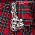 thumbnail image 2 of Red Christmas Plaid Rhinestone Detachable Collar, Women False Shirt Dickey Collar Fake Half Shirt, 2 of 8