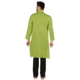 thumbnail image 4 of Atasi Ensemble Kurta-Pyjama Indien Uni pour Hommes Col Mandarin Kurta Décontracté Longue Tenue, 4 of 7