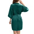 thumbnail image 1 of Women's Soft Long Satin Robes Long Silk Robes Full Length Robes Kimonos Silky Bath Robe Dressing Gowns, 1 of 6