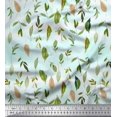 thumbnail image 1 of Soimoi Blue polyester Crepe Fabric Flower Leaves Printed Fabric 1 Yard 42 Inch Wide, 1 of 3