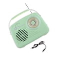thumbnail image 1 of funtasica Radio Portable Matériau ABS avec Poignée BT 5.0 Design Rétro pour Maison Extérieur Vert, 1 of 9