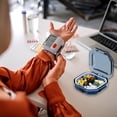 thumbnail image 4 of Pills Organizer Airtight Pills Box Pills Dispenser Home Travel Supplement Portable Compact Pills Box, 4 of 6