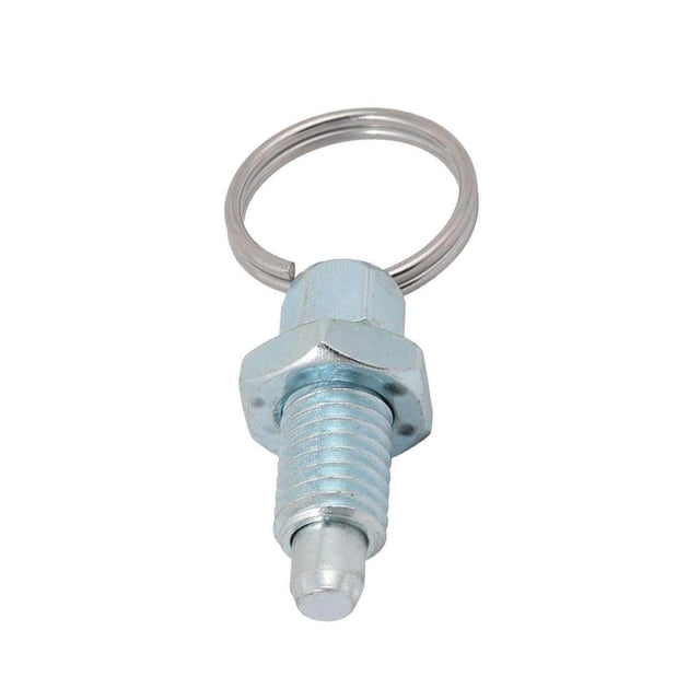 Qualitchoice Index Plunger With Ring Pull Spring Loaded Lock Ring Pull Pin M8-5 Galvanized Steel