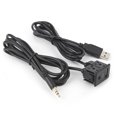 thumbnail image 1 of 3.5mm AUX Extension Cable Adapter Flush Mount USB Port Headphone Jack Panel Mounting for Car Boat, 1 of 14