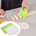 thumbnail image 2 of Harpily Kitchen Gadgets Plastic PE Soft Scraper Cake Scraper Rice Noodle Half Round Ladder Dough Scraper Baking Tool, 2 of 3