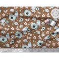 thumbnail image 3 of Soimoi Georgette Viscose Fabric Robin,Butterfly & Anemone Floral Decor Fabric Printed Yard 42 Inch Wide, 3 of 3