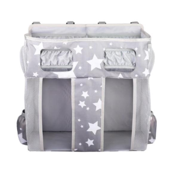Luzkey Organisateur de Couches Suspendu Table à Langer Spacieuse Parc pour Bébé Empileur de Couches Gris Blanc Étoiles