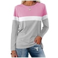 thumbnail image 1 of Pxiakgy Vente Chaude!! Tunique à Blocs de Couleur pour Femmes Hauts Décontractés à Manches Longues Col Rond Pull Tunique à Blocs de Couleur pour Femmes Hauts Décontractés à Manches Longues Col Rond Pull Rose TTG, 1 of 7