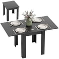 thumbnail image 1 of HOMCOM 55" Extendable Dining Table, Kitchen Table for 4-6 Person, Black, 1 of 10