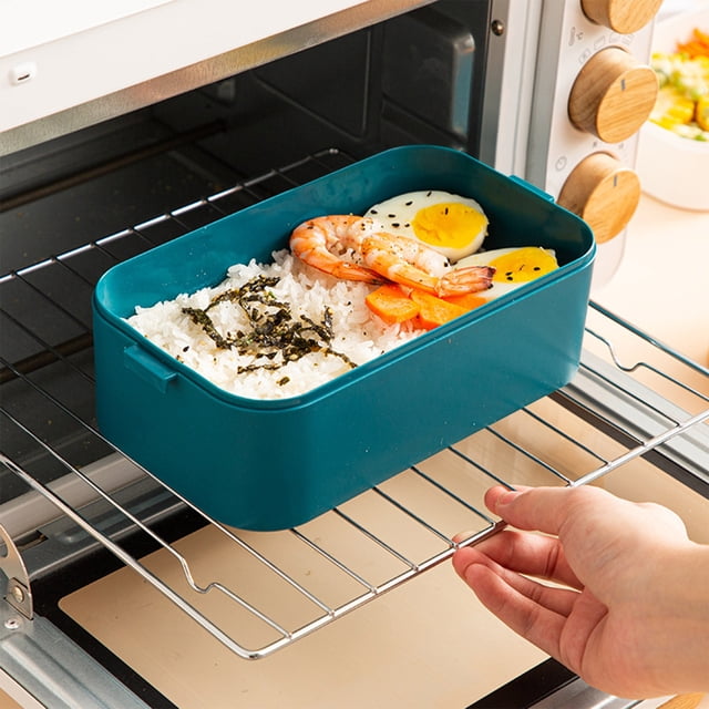 RKSTN Bento Box Bento Box, Plastic Double Layer Lunch Box, Microwave Oven Special Lunch Box, Separated And Sealed Picnic Box Bento Box