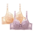 thumbnail image 1 of VEKDONE 2PC Women Leopard-Print Front Buckles Underwear No Steel Close Bra Multicolor L, 1 of 3