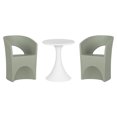 thumbnail image 2 of South Shore Dalya Table and Chairs Bistro Set, in White and Sage Green, 2 of 12