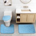 thumbnail image 4 of Dvkptbk 3 Piece Bathroom Rug Set Includes Bath Rug, Contour Mat and Toilet Lid Cover Super Soft Non Slip Bathtub Carpet and Absorbent Bath Mat Bathroom Carpet, Light Blue on Clearance, 4 of 8
