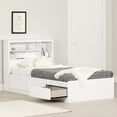 thumbnail image 1 of South Shore Vito Twin Mates Bed With Bookcase Headboard Set, in Pure White, 1 of 16