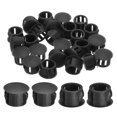 thumbnail image 1 of Uxcell 38pack 12mm(15/32")" Nylon Hole Plugs, Flush Type Panel Round Snap In Fastener Knockout Plugs, Black, 1 of 6