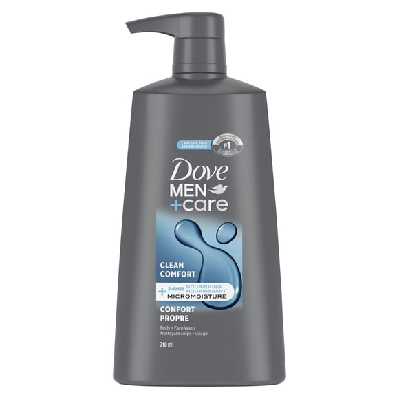 Dove Men+Care Nettoyant Corps et Visage Confort Propre Nourrissant 24 H, 710 ml