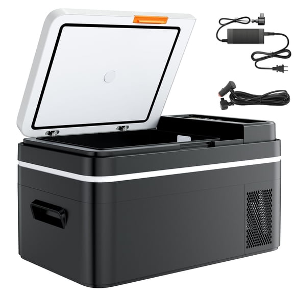 KFFKFF Car Refrigerator, DC 12/24V AC100-240V Compressor Electric Cooler, -4°F to 68°F Car Fridge with APP Control, 23 QT Cars Freezer