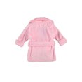 thumbnail image 3 of Baby Boy Girls Flannel Bathrobe Ultra Soft Solid Color Long Sleeve Lapel Design Robe with Belt and Pocket, 3 of 6