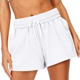 thumbnail image 4 of Wangsaura Women Loose Style Sports Shorts, Solid Color Elastic Waist Sweatpants, 4 of 5
