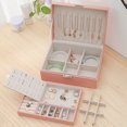 thumbnail image 4 of LSLJS Jewelry Organizer Box Leather Large Jewelry Boxes Earrings Holder Organizer Storage Case Double Layer Display with Removable Tray Elegant Jewelry Box, 4 of 9