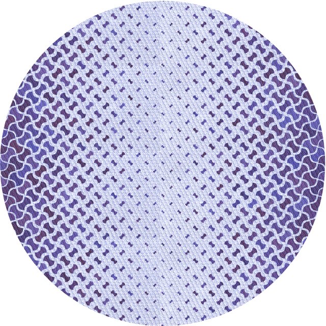 Ahgly Company Tapis d'Intérieur Lavables en Machine, Circulaires, Bleus Célestes Transitionnels, Ronds de 4 Pi