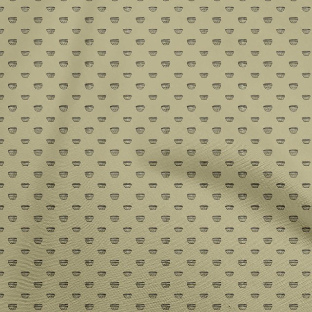 oneOone Tissu Jersey Coton Vert Olive Minimal Rétro Matériel de Robe Tissu Imprimé au Mètre 58 Pouces de Large