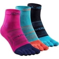 thumbnail image 1 of AONIJIE Coolmax Toe Socks for Men Finger Athletic Running Ankle Socks Quick Dry,3 Pairs, 1 of 7
