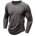 thumbnail image 4 of Hiiyo T-Shirt en Coton pour Homme à Manches Longues à Col Rond T-Shirt sous-Vêtement T-Shirt Décontracté Actif, 4 of 7