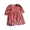 thumbnail image 1 of Yuyuzo Robe en Velours pour Petites Filles pour Enfants Princesse Robes Vintage Robe à Volants Robe de Fête Tenue Décontractée de Printemps, 1 of 6
