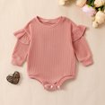thumbnail image 2 of PMVFHDE Combinaison Fille Bébé Garçon Fille Pull Tricoté Barboteuse Surdimensionnée Col Rond Sweat Combinaison Tenues Mignonnes d'Automne Combinaisons & Barboteuses Filles Rose, 3-6 Mois, 2 of 8