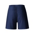 thumbnail image 4 of Ovticza Bermudas pour Femmes Séchage Rapide Légers Shorts en Lin Golf Randonnée Voyage Shorts Bleu Marine TG, 4 of 5