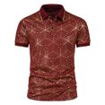 thumbnail image 2 of RKSTN Chemises pour Hommes Manches Courtes Manches Courtes Col Rabattu Imprimé Boutons Blouse Chemise Hauts Chemises Hawaïennes pour Hommes, 2 of 8