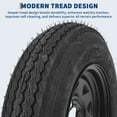 thumbnail image 2 of 2-Pack 5.30-12 Trailer Tires & Black Rims - 6PR Load Range C - 4 Lug, 4" Bolt Design - Heavy Duty, All-Weather, Easy Assembly - Utility, Boat, Camper, Cargo Trailers, 2 of 6