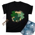 thumbnail image 4 of TopLLC St. Patrick's Day Patricks Day Chemises pour Femmes Hauts de Sarrau St Patricks Day Mode pour Dames St. Imprimé Léopard Manches Courtes Col Rond Chemise Femme Décontractée Ample, 4 of 4