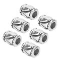 thumbnail image 3 of 50pcs Rétro Barbe Cheveux Perles Tonneau en Forme de Cheveux Perles de Tressage Alliage Bijoux Accessoires Argent, 3 of 14