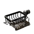 thumbnail image 1 of B Right Side Kitchen Sink Dish Drying Rack Over Faucet No Drilling Stainless Steel Drain Board For Dishes Sponges Utensils Organizer Under Sink Storage Solution For Kitchen Countertop, 1 of 5