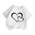 thumbnail image 3 of WEAIXIMIUNG Vêtements pour Filles Ensembles 4T Fille Enfant Mignonne Graphique Col Rond Manches Courtes T-Shirt d'Été Décontracté T-Shirt 90, 3 of 5