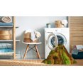 thumbnail image 2 of Ahgly Tapis d'Intérieur Lavable en Machine Carré Marron Selle, 6 Pieds Carré, 2 of 7