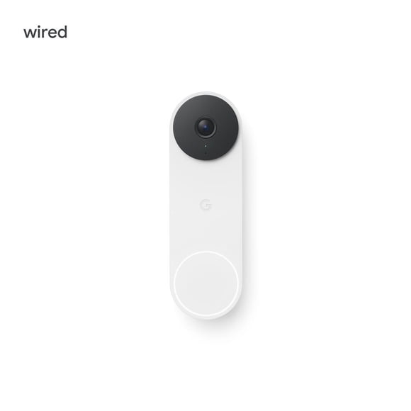 Google Nest Doorbell (Wired, 3rd Gen) - 2K Video and Gemini - Snow