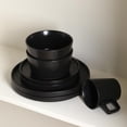thumbnail image 4 of Stone Lain Celina Stoneware 16 Piece Dinnerware Set, Service for 4, Black Matte, 4 of 9