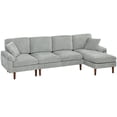 thumbnail image 1 of HOMCOM Changeable Sectional Sofa with Changeable Chaise Lounge, Grey, 1 of 10