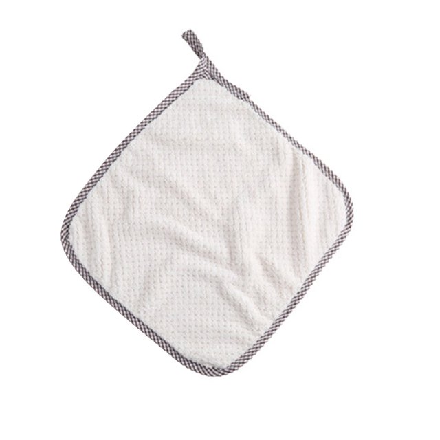 Kitchen Cloth Dish Towels with Lanyard Square Shape Washable Commodity Dish Towel for Household Dishwashing