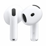 Restauré Apple AirPods 4 Ecouteurs sans fil avec écouteurs Bluetooth audio adaptatifs blanc - Foire rénovée