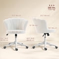 thumbnail image 3 of HOMCOM Office Chair, Swivel Desk Chair with Adjustable Height, Backrest, 3 of 10