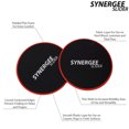 thumbnail image 3 of Synergee Core Sliders – Disques d'Exercice Ab Double Face Rouges Rogue, 3 of 6