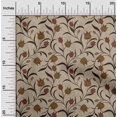thumbnail image 2 of oneOone Cotton Cambric Light Brown Fabric Floral Retro Sewing Craft Projects Fabric Prints By Yard 42 Inch Wide, 2 of 5